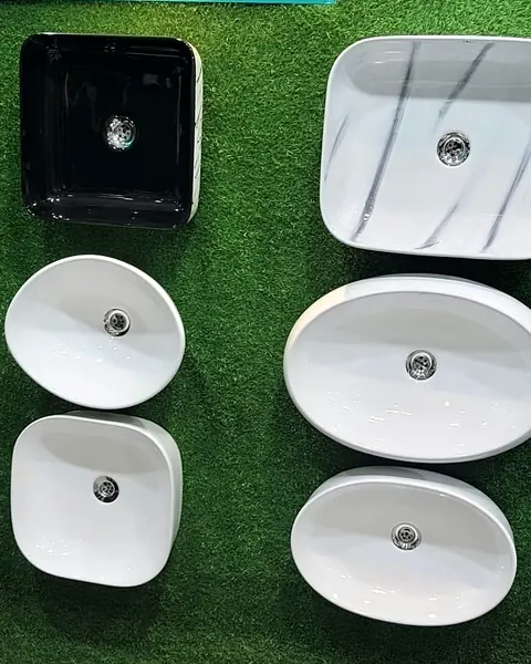 Vessel basin range, oval and rectangular formats