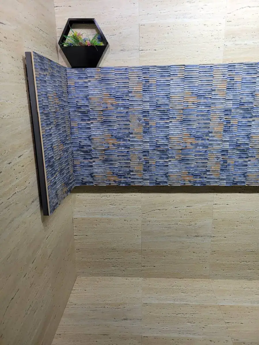 Blue Gold Mosaic Accent