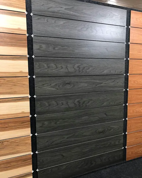 Wood-look plank porcelain, charcoal and natural