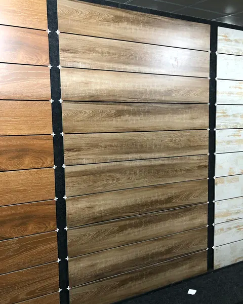 Wood-look plank porcelain, mid-brown range